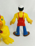 Imaginext 3 Piece Set Chicken Suit Guy Figure Series 6 Fisher Price Mini Costume
