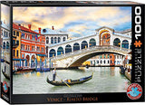 Bundle of 2 |EuroGraphics Venice Rialto Bridge Puzzle (1000-Piece) + Smart Puzzle Glue Sheets