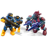 Bundle of 2 |Mega Construx Halo (Spartans Vs Skirmishers & UNSC Marine Defense) Construction Action Figure Sets