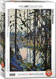 Bundle of 2 |EuroGraphics Study for Northern River Tom Thomson Puzzle (1000-Piece) + Smart Puzzle Glue Sheets