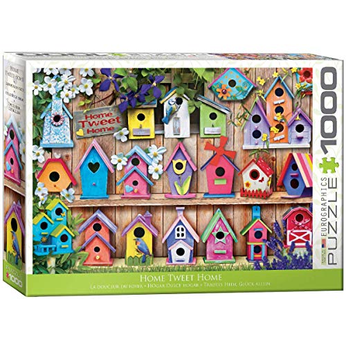 Bundle of 2 |EuroGraphics Home Tweet Home 1000-Piece Puzzle + Smart Puzzle Glue Sheets