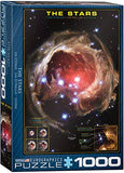 Bundle of 2 |EuroGraphics The Stars 1000-Piece Puzzle + Smart Puzzle Glue Sheets