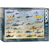 Bundle of 2 |EuroGraphics Military Helicopters Puzzle (1000-Piece) + Smart Puzzle Glue Sheets