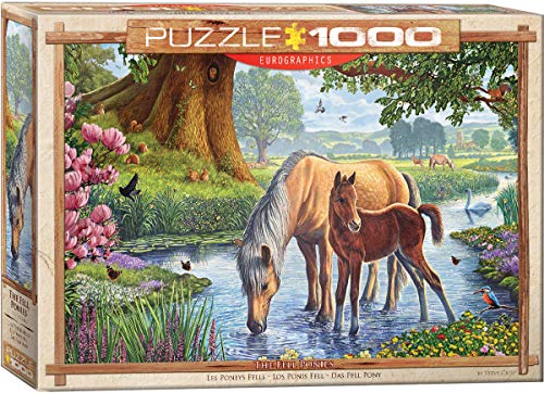 Bundle of 2 |The Fell Ponies by Steve Crisp 1000-Piece Puzzle + Smart Puzzle Glue Sheets