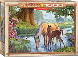 Bundle of 2 |The Fell Ponies by Steve Crisp 1000-Piece Puzzle + Smart Puzzle Glue Sheets