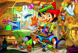 Bundle of 2 |EuroGraphics 35-Piece Classicic Fairy Tales Pinocchio Puzzle + Smart Puzzle Glue Sheets