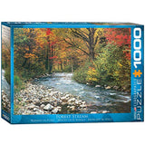 Bundle of 2 |Eurographics Forest Stream 1000-Piece Puzzle + Smart Puzzle Glue Sheets