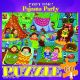 Bundle of 2 |Eurographics Party Time Pajama 60 Piece Puzzle + Smart Puzzle Glue Sheets