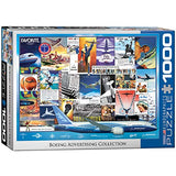 Bundle of 2 |EuroGraphics Boeing Vintage Ads Collection Puzzle (1000-Piece) + Smart Puzzle Glue Sheets