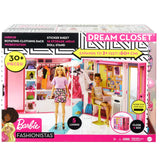 Barbie Dream Closet Playset with 30+ Clothes and Accessories Including 5 Outfits, Plus Mirror, Desk and Rotating Rack