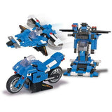 Bundle of 2 |Brictek Building Construction Sets (Small Police Station & Police Racing Motorcycle)