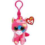 TY Beanie Boos - FANTASIA the Unicorn (Glitter Eyes) (Plastic Key Clip)