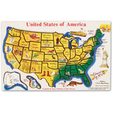 USA Map 45pc Wood Puzzle, jigsaw puzzles