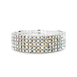 5-Row Stretch Rhinestone Bracelet 1009B