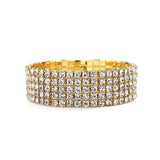 5-Row Stretch Rhinestone Bracelet 1009B