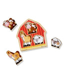 7 Pack MELISSA & DOUG BARNYARD ANIMALS JUMBO KNOB PUZZLE