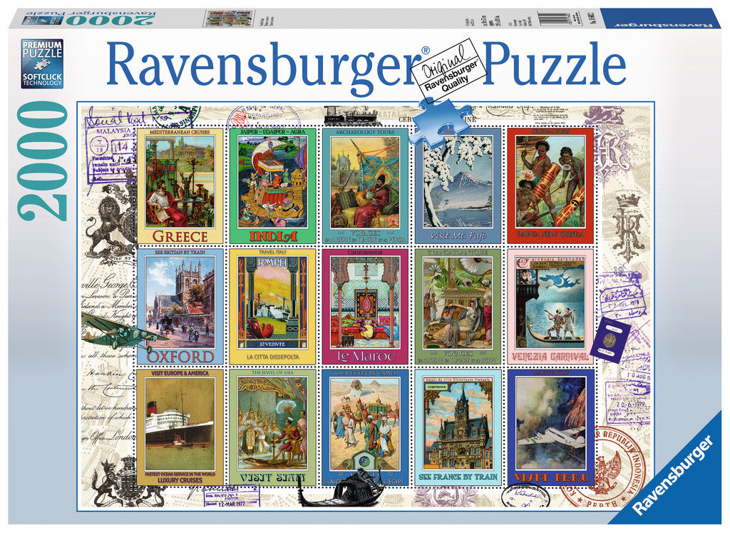 Ravensburger Adult Puzzles 2000 pc Puzzles - Vacation Stamps 16602