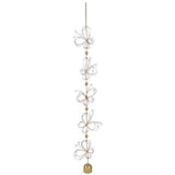 Woodstock Chimes GCB5 The Original Guaranteed Musically Tuned Chime Garden Cascade Rose Gold Quintet, Butterflies