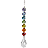 Woodstock Chimes CCHCA Rainbow Makers Crystal Chakra Cascade Suncatcher, Almond