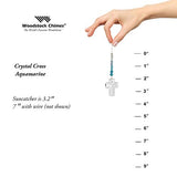 Woodstock Chimes DDCAQ Rainbow Makers Crystal Suncatcher, Cross - Aquamarine