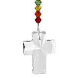 Woodstock Chimes DDCRA Makers Crystal Suncatcher, Cross - Rainbow