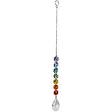 Woodstock Chimes CCHCA Rainbow Makers Crystal Chakra Cascade Suncatcher, Almond