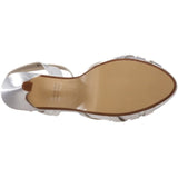 Touch Ups Women's Dolly Platform Sandal,White Satin,5 M US