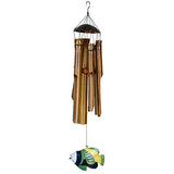Woodstock Chimes CTRO The Original Guaranteed Musically Tuned Chime Asli Arts Collection, Half Coconut Bamboo-Tropical Fish