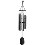 Woodstock Chimes BPMAS The Original Guaranteed Musically Tuned 32-Inch Bells of Paradise Wind Chime, Antique Silver
