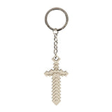 JINX Minecraft Sword 3D Metal Key Chain, Metallic, One Size