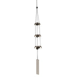 Woodstock Temple Bells Windchime, Silver, 24.5 cm