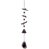 Woodstock Chimes CDWU The Original Guaranteed Musically Tuned Chime Habitats Dragonfly Agate Wind Bell, Purple