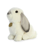 Aurora - Miyoni - 11" Lop Eared Rabbit with Grey Ears-Md.,White and Gray