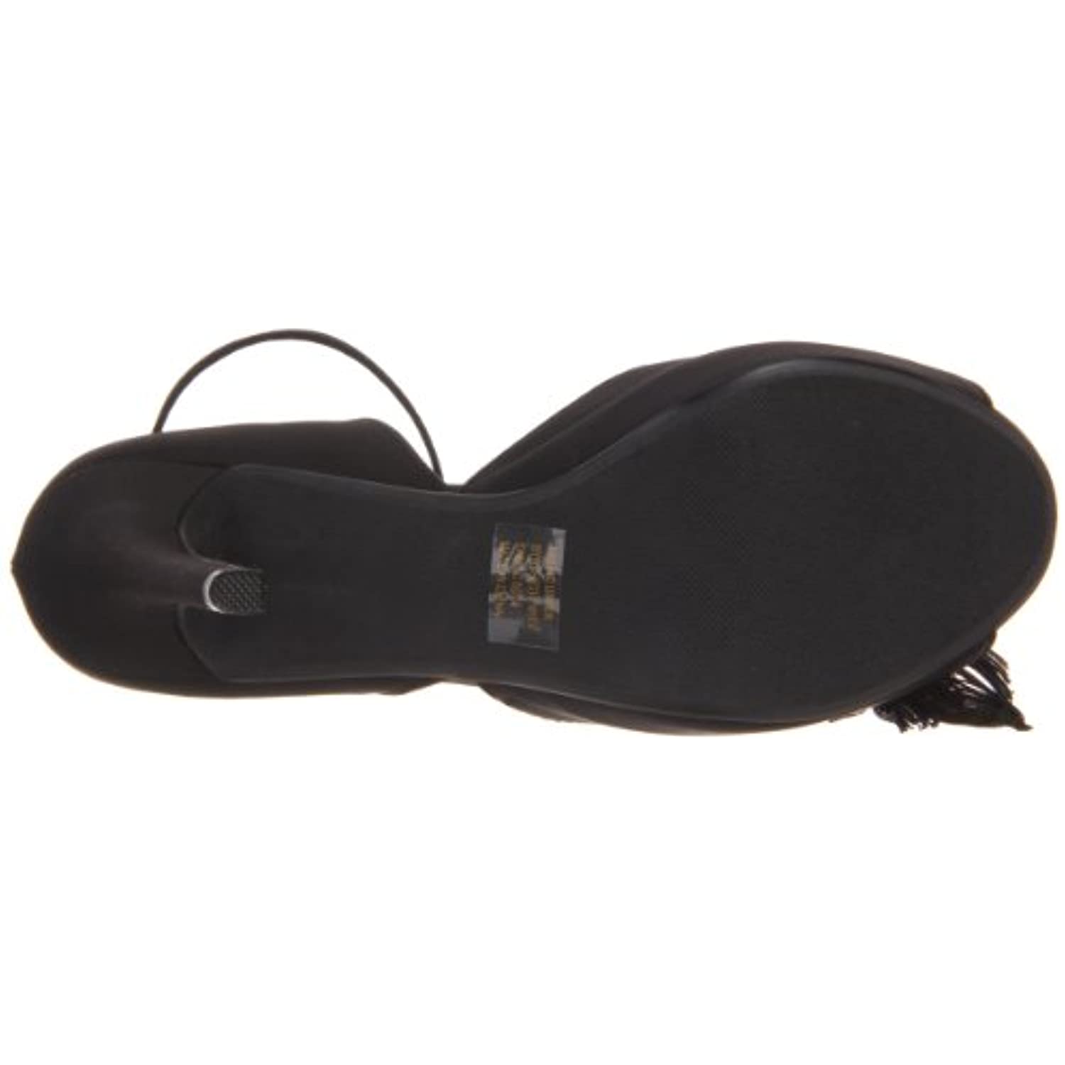 Touch Ups Women's Fantasy Platform Sandal,Black Satin,10.5 M US