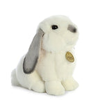Aurora - Miyoni - 11" Lop Eared Rabbit with Grey Ears-Md.,White and Gray