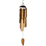 Woodstock Chimes C107 The Original Guaranteed Musically Tuned Chime Asli Arts Collection, Medium, Half Coconut Bamboo
