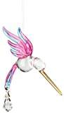 Woodstock Chimes Rainbow Maker - Fantasy Glass Hummingbird, Autumn Violet CHPV