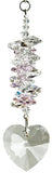 Woodstock Chimes CCHR Rainbow Makers Suncatchers Crystal Heart Cascade, Rose