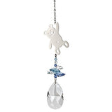 Woodstock Crystal Fantasy Suncatcher, Teddy Bear, Blue