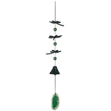 Woodstock Chimes CDWG The Original Guaranteed Musically Tuned Chime Habitats Dragonfly Agate Wind Bell, Green