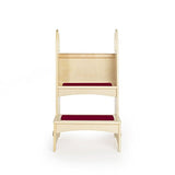 Guidecraft Kitchen Helper High-Rise Step-Up - Natural: Wooden Step Stool for Toddlers, Counter Height with Handholds - Quality Kids' Furniture