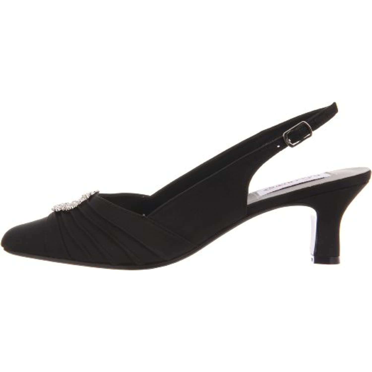 Dyeables Women's Ann Pump,Black Satin,6.5 W US