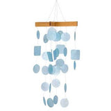 Woodstock Chimes C138 The Original Guaranteed Musically Tuned Chime Asli Arts Collection, Mini, Capiz - Light Blue