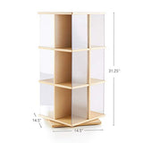 Guidecraft Rotating Book Display 3 Tier: Bookshelf, Storage Rack for Kids Classroom, Media Display and Storage