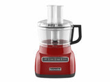 KitchenAid KFP0711ER Empire Red Food Processor, 7 Cup, Contour Silver