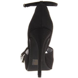 Touch Ups Women's Fantasy Platform Sandal,Black Satin,8 M US