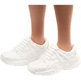 Barbie Fashionistas Doll with Long Pink Hair Wearing a Red Paisley Top & Skirt, White Sneakers & Scrunchie Bracelet, Toy for Kids 3 to 8 Years Old