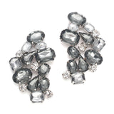 Wedding Faux Gem Clear & AB Cluster Earrings 3442E