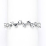Cubic Zirconia Tennis Wedding Bracelet with Zig Zag Pattern 3595B