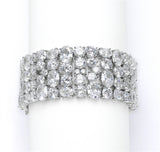 Couture Cubic Zirconia Wedding or Pageant Bracelet in Faux Diamond Bling 3617B